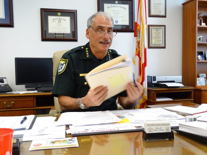 <p></noscript><p>Volusia County Sheriff Michael Chitwood in his office.</p></p><p>BEACON FILE PHOTO</p>