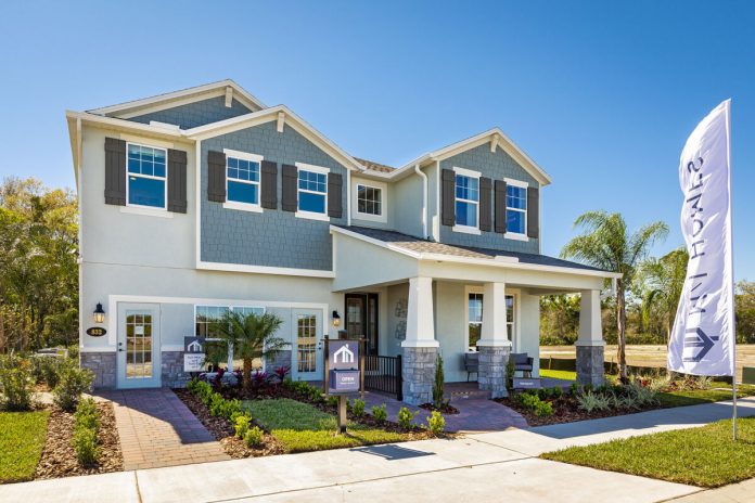 READY TO VISIT — M/I Homes’ Newport model is ready for viewing in the Rivington community in DeBary. The home, one of six M/I Homes models available in Rivington, comes in a variety of floor plans and optional features .PHOTO COURTESY M/I HOMES