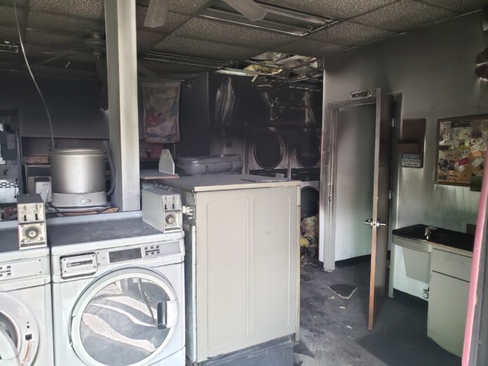 fire damages deland laundry mat