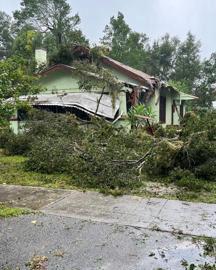 damaged home deland hurricane ian